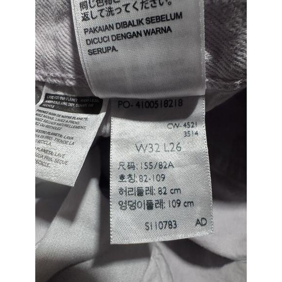 Levi’s 501 Women’s Lilac Jeans W32 Raw Hem Straight Leg Y2K Grunge - Picture 8 of 8